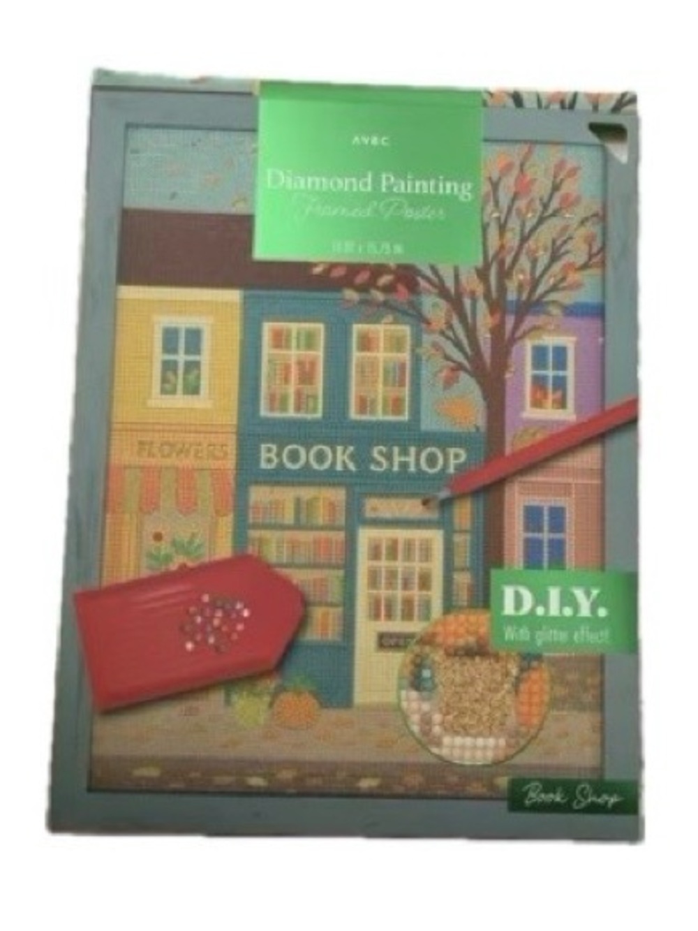 Book Shop Diamond Painting Framed Poster Kit
